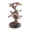 Current Riders Sea Turtle Sculpture – Ocean-Inspired Aluminum Art by SPI Home