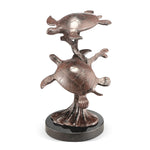 SPI Home Current Riders Sea Turtle Sculpture – Aluminum Coastal Accent with Ocean-Inspired Motion