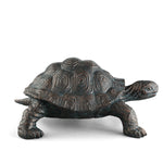 Cautious Turtle Garden Sculpture – 10"H Metal Outdoor Accent by SPI Home