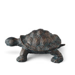 Outdoor Turtle Ornament Aluminum Finish – 4.5 H Garden Decoration by SPI