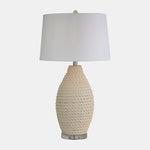 Sagebrook Home 51251 Rattan 28" Table Lamp, White