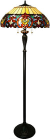 Fine Art Lighting Tiffany Glass Floor Lamp – 62" Wide Vintage Design