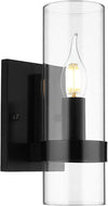 GW10 Black Modern Wall Lamp with Clear Glass Shade