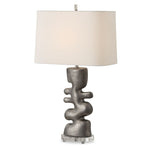Uttermost 30408-1 Free Flowing Tarnished Nickel Table Lamp with Crystal Foot – 29" Tall