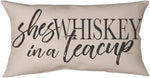 Manual Woodworkers “She’s Whiskey” Decorative Pillow for Living Room 17x9 inch