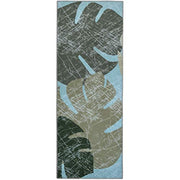 Homefires Faded Tropical Leaves Indoor Rug Only – Soft, Stylish Accent Rug with Botanical Design – Perfect for Living Room or Bedroom