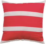 Manual Woodworkers Red & White Indoor Outdoor Accent Pillow 18x18 inch