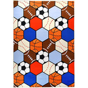 Jellybean Allstars Indoor Rug – Sporty, Fun, Soft & Durable, Easy-to-Clean Accent Rug for Kids, Bedrooms, Playrooms & Indoor Spaces