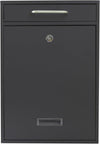 Fine Art Lighting Wall Mounted Mailbox, Black Sand Grain