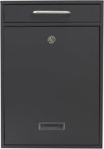 Fine Art Lighting Wall Mounted Mailbox, Black Sand Grain