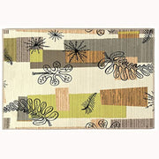 Jellybean 50's Mod Fern Indoor Rug – Retro Modern Style, Soft & Durable, Easy to Clean Accent Rug for Living Room, Bedroom & More