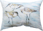 Manual Woodworkers Shore Birds Sandpipers Pillow – Indoor Outdoor 18x13 inch