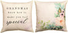 Manual Woodworkers Grandma Pillow – 12x12 Decorative Cushion with Sentimental Quote
