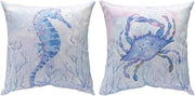 Marine Life Outdoor Pillow – Seahorse and Starfish Design