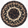 Earth Rugs Large 7"x7" Jute Coaster – Mocha Round Braided Drink Mat