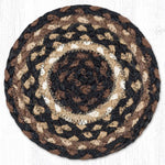 Earth Rugs Hand-Braided Natural Jute Coaster 7"x7" – Farmhouse Table Accessory