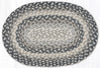 Earth Rugs gray sand ivory jute oval placemat farmhouse style