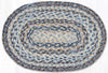 Earth Rugs denim jute oval placemat farmhouse style