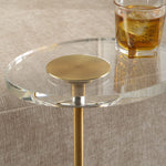 Antique brass modern end table