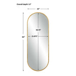 Uttermost Oval Gold Mirror – Lightly Antiqued Finish for Elegant Hallways