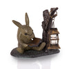 Whimsical Bunny Lantern – Booklover Rabbit Garden Candleholder by SPI Home