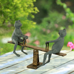 SPI Home Playground Days Frogs Garden Sculpture – 15-Inch Cast Aluminum Outdoor Statue with Whimsical Frog Duo in Antique Bronze Finish