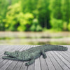 SPI Home Outdoor Alligator Sculpture – 33” Bronze Metal Garden Reptile Decor