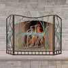 Crane Fireplace Screen – Artistic Bird Silhouette in Metal by SPI Home