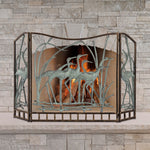 SPI Home Crane Flock Fireplace Screen – 30.5" Wide Handcrafted Metal Fire Screen with Elegant Bird Silhouette Design