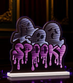 Triple Ghost Ekkolight – Acrylic Halloween Decor 15"H – Whimsical LED Glow By Melrose