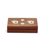 Two's Company 53577 Wood Crafted Playing Card Dice Game Set