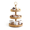Two's Company 53581 Adjustable 3 Tiered Hand-Crafted Rattan Centerpiece