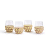 Two's Company 53601 Island Chic Set of 4 Hand-Woven Lattice Stemless Wine Glass