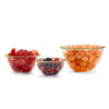 Two's Company 53644 Golden Beads Set of 3 Clear Glass Bowls