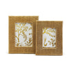 Two's Company 53655 Set of 2 Basket Weave Pattern Photo Frame Chic Gold