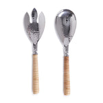 Two's Company 53668 Set of 2 Servers With Rattan Wrapped Handles