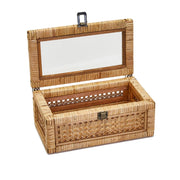 Two's Company 53698 Small Hand-Crafted Rattan Decorative Desktop Box