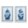Two's Company 53717 Chinoiserie Set of 2 Temple Jar Paper Collage Wall Art