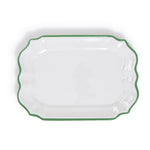 Two's Company 53742 Garden Soiree Melamine Serving Platter with Green Border