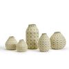 Two's Company 53750 Set of 5 Green Embossed Cane Ceramic Vase Includes 5 Styles