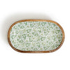 Two's Company 53756 Countryside Hand-Crafted Set of 2 Enamel Wood Round Tray