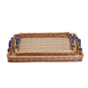 Two's Company 53770 Set of 2 Large Hand-Crafted Wicker Tray with Handles