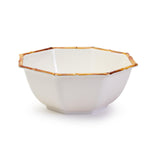 Two's Company 53833 Bamboo Touch Octagonal Serving Bowl With Rim Design