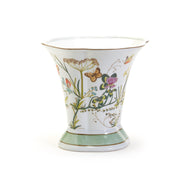 Two's Company 53840 Butterfly Garden Flared Vase/Cachepot