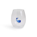 Two's Company 53876 Blue Whale Stemless Wine Glass
