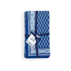 Two's Company 53882 Blue Print Set of 4 Cotton Napkins