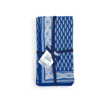 Two's Company 53882 Blue Print Set of 4 Cotton Napkins