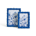 Two's Company 53926 Blue Set of 2 Faux Bamboo Photo Frame Includes 2 Sizes