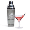 Two's Company 53932 Skull & Bones Smoke Glass Cocktail Shaker