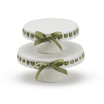 Two's Company 53979  Set of 2 Vintage Scalloped Best Serving Pedestal Trays